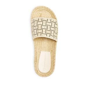 Tory Burch Cream and Tan Espadrille Sandals